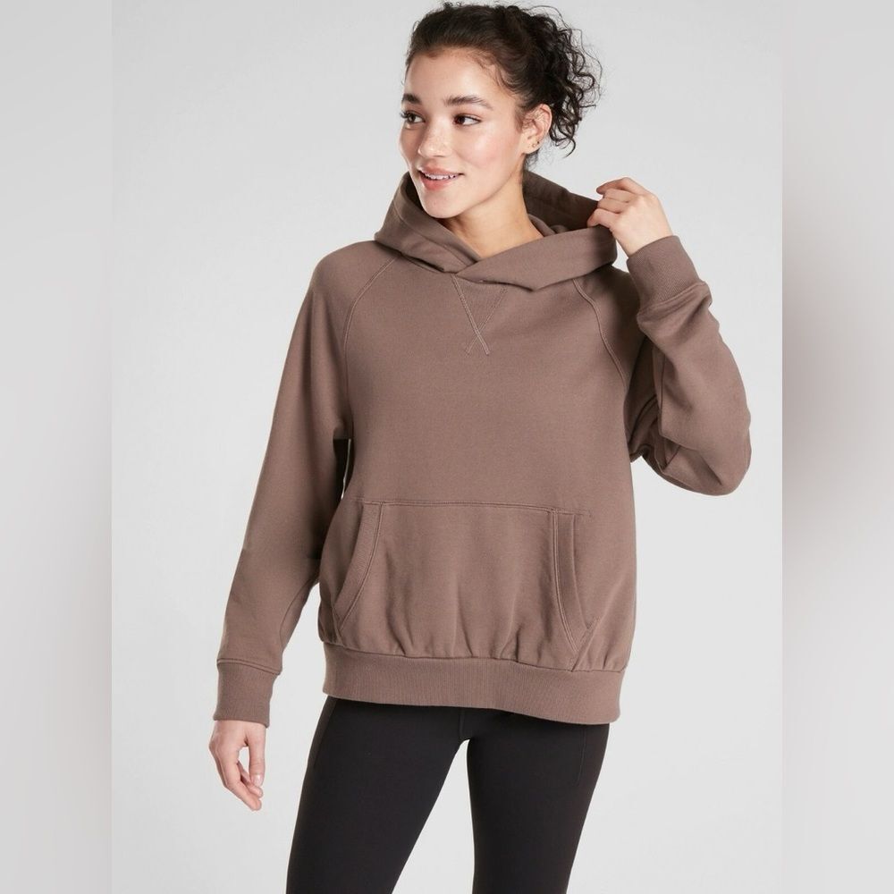 Athleta Brown Oversized Long Sleeve Hoodie